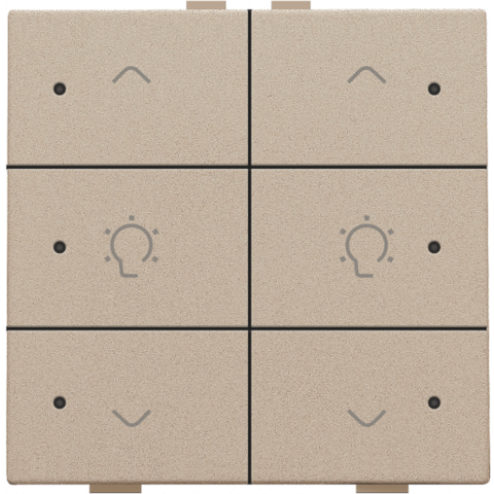 157-52046-Home Control Dubbele Dimbediening + LED Champagne Coated 157-52046-Niko