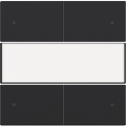 161-40350-Set 4-voudige drukknop 24V + LED + Tekstveld Black Coated 161-40350-Niko