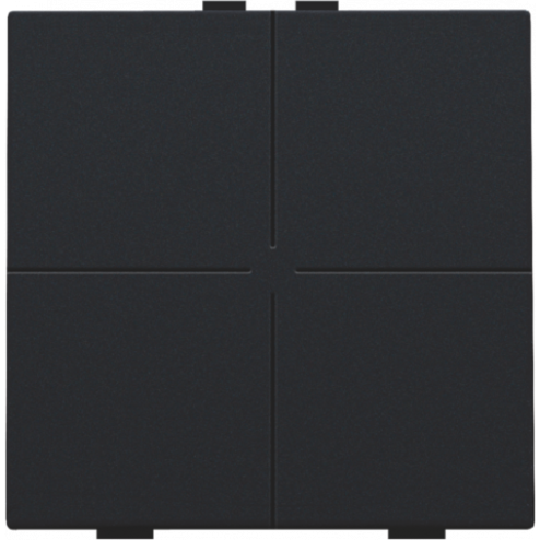 161-51004-Home Control Viervoudige Drukknop Black Coated 161-51004-Niko