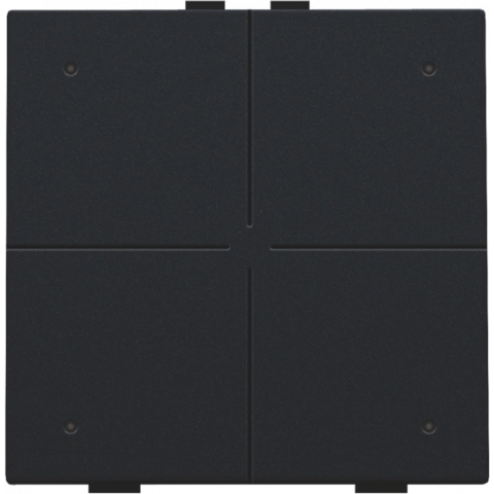 161-52004-Home Control Viervoudige Drukknop + LED Black Coated 161-52004-Niko