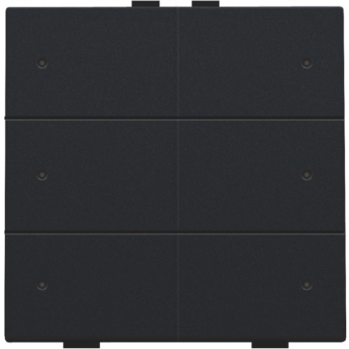161-52006-Home Control Zesvoudige Drukknop + LED Black Coated 161-52006-Niko
