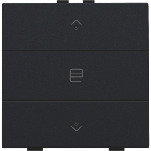 161-52033-Home Control Zesvoudige Drukknop + LED Black Coated 161-52033-Niko