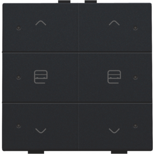 161-52036-Home Control Dubbele Motorsturing + LED Black Coated 161-52036-Niko