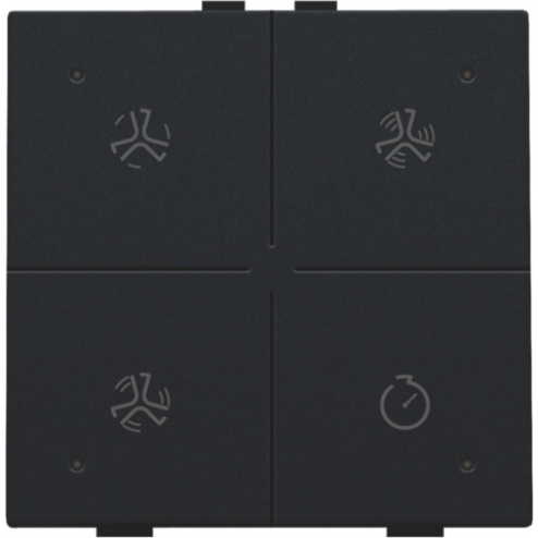 161-52054-Home Control Ventilatie + LED Black Coated 161-52054-Niko