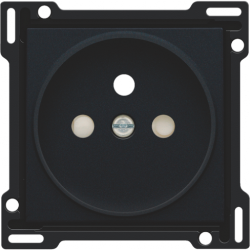 161-66101-Centraalplaat stopcontact 21mm Black Coated 161-66101-Niko
