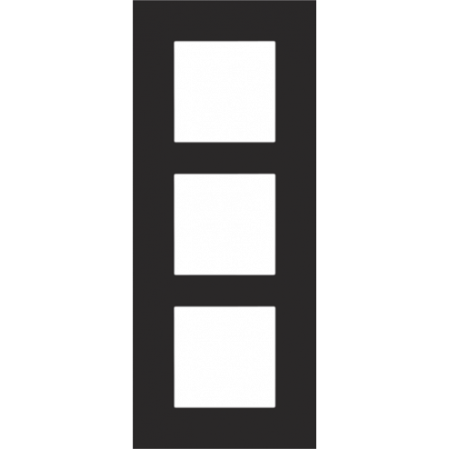 161-76300-Afdekplaat 3-voudig 60mm Black Coated 161-76300-Niko