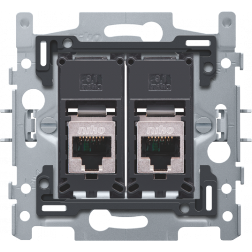 170-65156-Inbouwraam 2 x RJ45 STP CAT5E klauw  170-65156-Niko