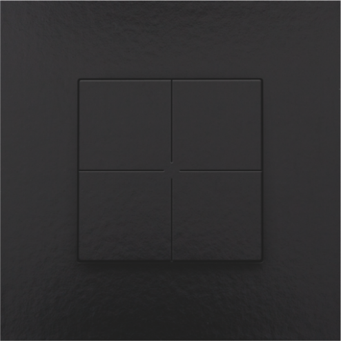 200-51004-Home Control Viervoudige Drukknop Piano Black Coated 200-51004-Niko