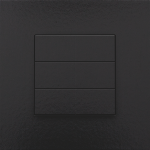 200-51006-Home Control Zesvoudige Drukknop Piano Black Coated 200-51006-Niko
