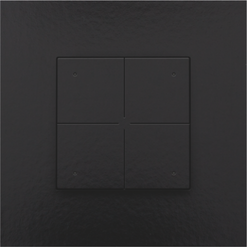 200-52004-Home Control Viervoudige Drukknop + LED Piano Black Coated 200-52004-Niko