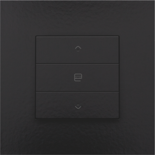 200-52033-Home Control Zesvoudige Drukknop + LED Piano Black Coated 200-52033-Niko