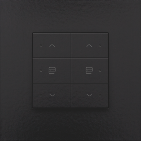 200-52036-Home Control Dubbele Motorsturing + LED Piano Black Coated 200-52036-Niko