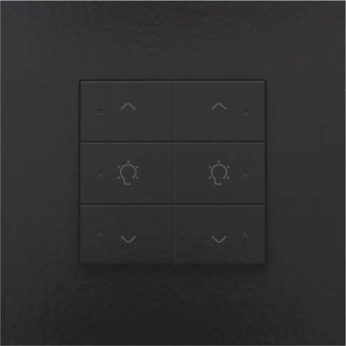 200-52046-Home Control Dubbele Dimbediening + LED Piano Black Coated 200-52046-Niko
