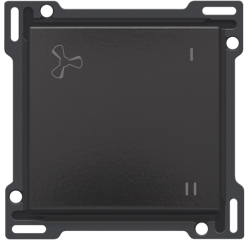 200-61106-Toets met ventilatieaanduiding Piano Black Coated 200-61106-Niko