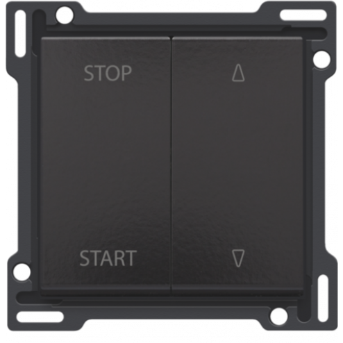200-65905-Knoppen Rolluikschakelaar Piano Black Coated 200-65905-Niko