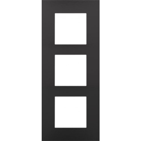 200-76300-Afdekplaat 3-voudig 60mm Piano Black Coated 200-76300-Niko