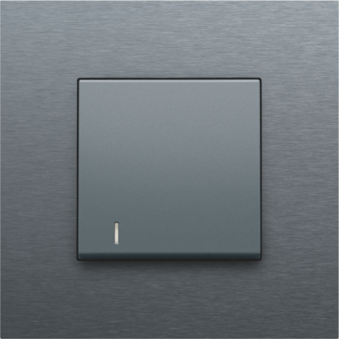 220-60005-Toets met lens Alu Grey Coated 220-60005-Niko