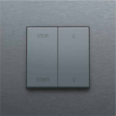 220-65905-Knoppen Rolluikschakelaar Alu Grey Coated 220-65905-Niko