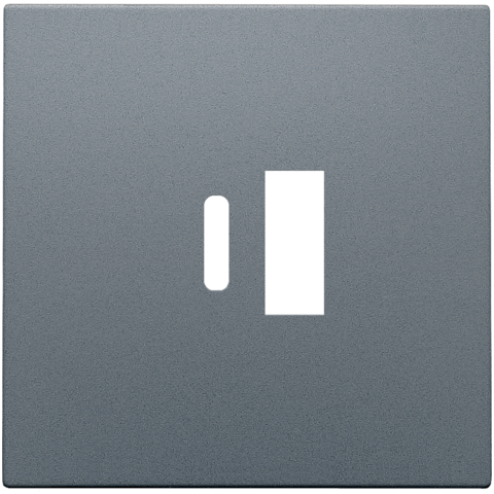 NIK22068002-Centraalplaat USB-lader Alu Grey Coated 220-68002-Niko