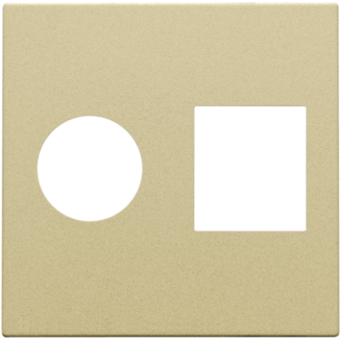 221-65702-Centraalplaat Aansluiting Tv/Rj45 Alu Gold Coated 221-65702-Niko
