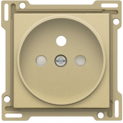 221-66101-Centraalplaat stopcontact 21mm Alu Gold Coated 221-66101-Niko