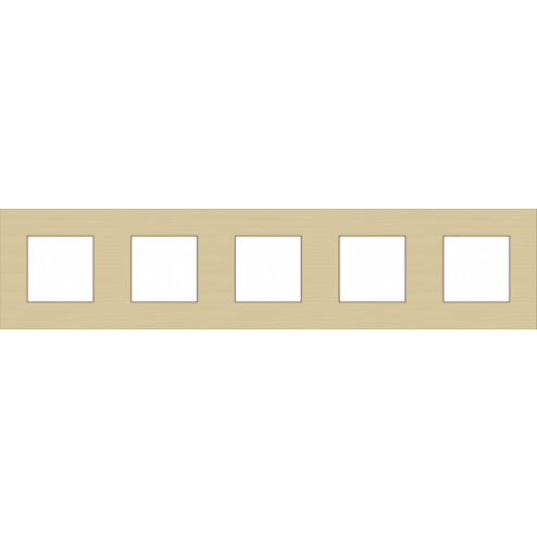 221-76005-Afdekplaat 5-voudig 71mm Alu Gold Coated 221-76005-Niko