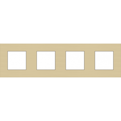 221-76400-Afdekplaat 4-voudig 71mm Alu Gold Coated 221-76400-Niko