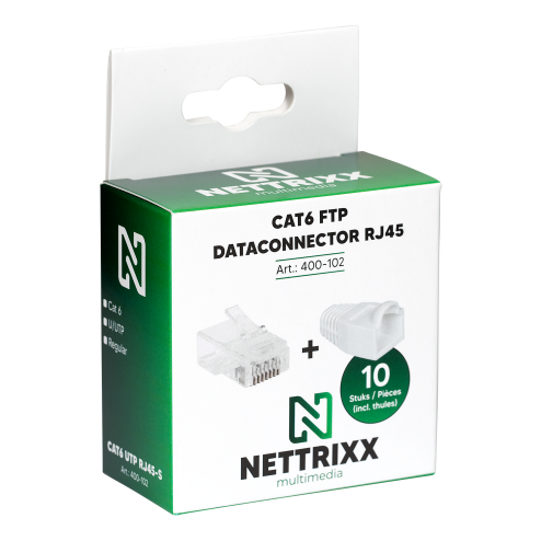 NTX400102-CAT6 UTP dataconnector RJ45 - 10 stuks-Nettrixx Multimedia