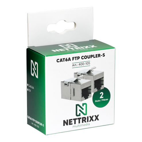 NTX400105-CAT6A STP coupler - 2 stuks-Nettrixx Multimedia