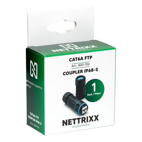 NTX400106-CAT6A STP coupler IP68 -Nettrixx Multimedia