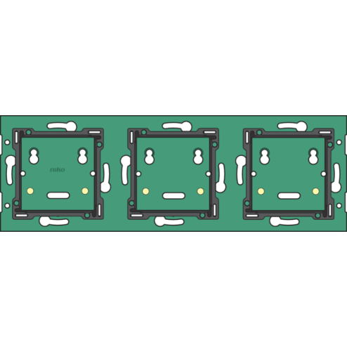 550-14030-Home Control Muurprint 3X Hor,  550-14030-Niko