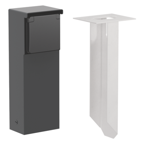 NIK76136615-Tuinpaal met grondpin, 1 stopcontact, zwart-Niko