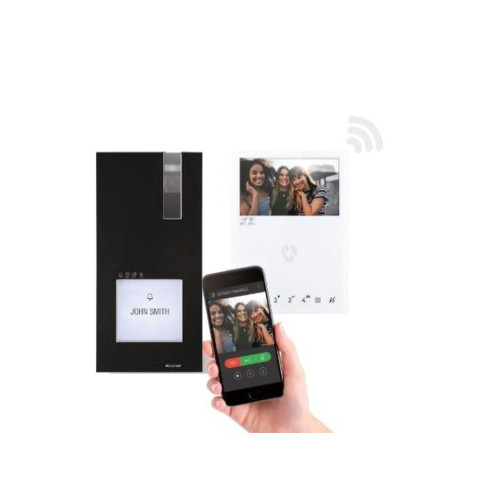 8451V/BLACK-Quadra kit mini handsfree 2-draads met wifi - BLACK-Comelit