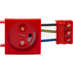 Contactdoos 2P+A 45 x 45 / Sleutel  06-010