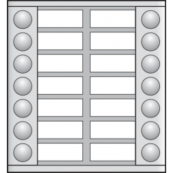 Uitbreiding 2X7 drukknop  10-114-01