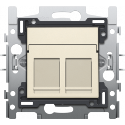 2 x RJ45 UTP CAT5E Creme 100-65152