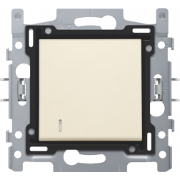 Tweepolige Controleschakelaar Set 16A Creme 100-67300