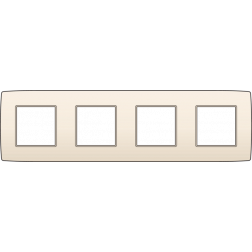 Afdekplaat 4-voudig 71mm Creme 100-76400