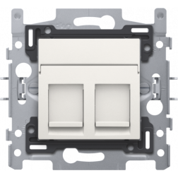 2 x RJ45 UTP CAT5E White 101-65152