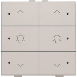 Home Control Dubbele Dimbediening + LED Light Grey 102-52046