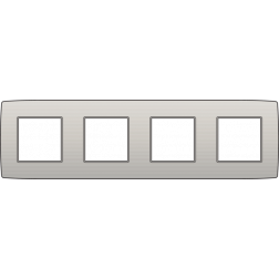 Afdekplaat 4-voudig 71mm Light Grey 102-76400