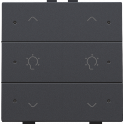 Home Control Dubbele Dimbediening + LED Athracite 122-52046