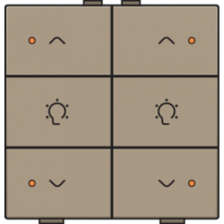 Home Control Dubbele Dimbediening + LED Bronze 123-52046