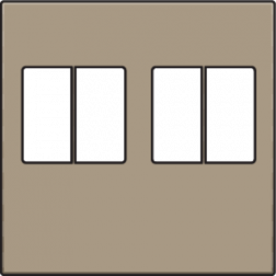 Centraalplaat 2-voudig luidspreker Bronze 123-69701