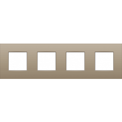 Afdekplaat 4-voudig 71mm Bronze 123-76400
