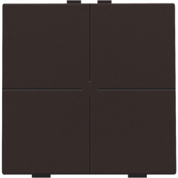 Home Control Viervoudige Drukknop Dark Brown 124-51004