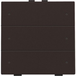Home Control Zesvoudige Drukknop + LED Dark Brown 124-52006