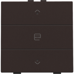 Home Control Zesvoudige Drukknop + LED Dark Brown 124-52033