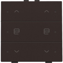 Home Control Dubbele Motorsturing + LED Dark Brown 124-52036