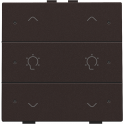 Home Control Dubbele Dimbediening + LED Dark Brown 124-52046
